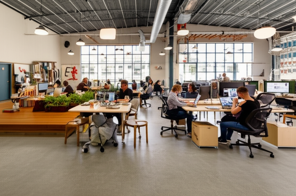A4 Space coworking space in Dubai - Alserkal Avenue featuring modern workspace for entrepreneurs and freelancers