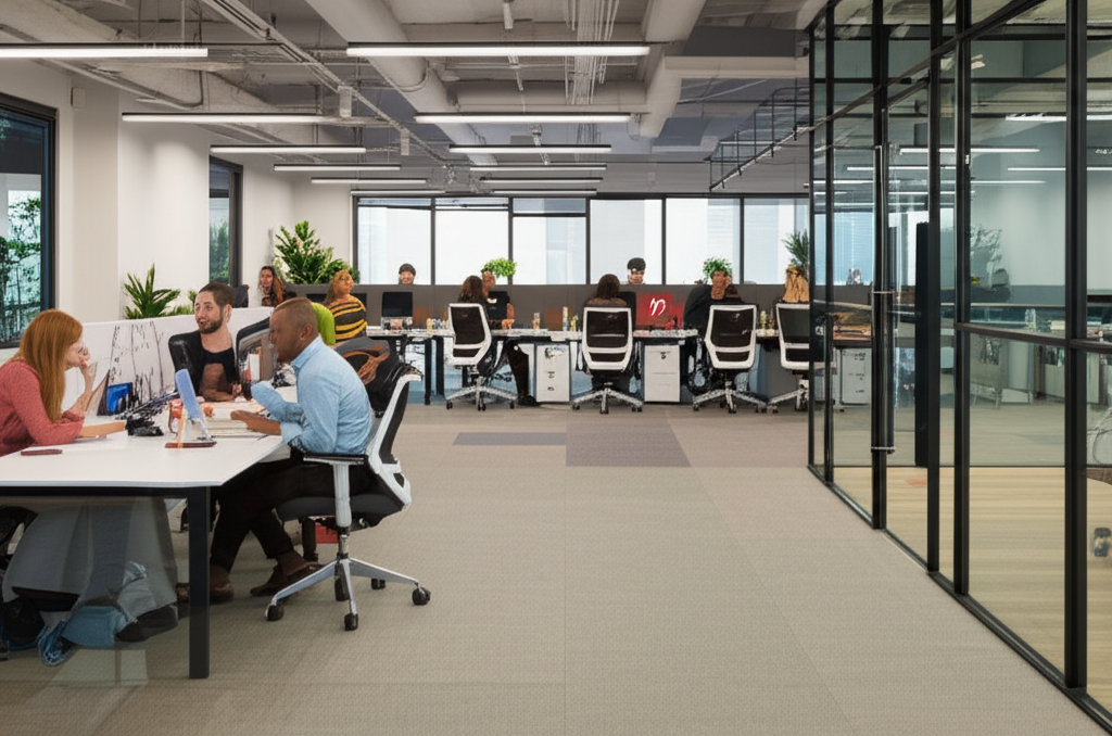 WeWork coworking space in Dubai - One Central, World Trade Center featuring modern workspace for entrepreneurs and freelancers